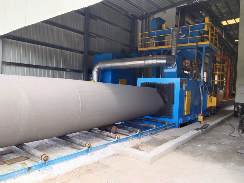 鋼管外壁拋丸機清理之后的效果圖 鋼管外壁拋丸機清理之后的效果圖